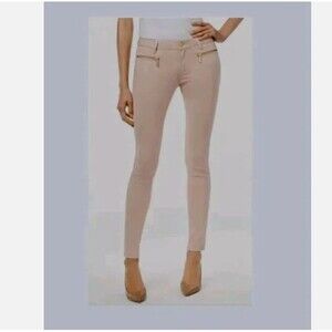 Michael Kors Low Rise Izzy Skinny Jeans-Size 2-Caribbean Pink-Zip Pockets